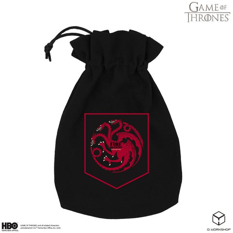 Game of Thrones Targaryen Dice Pouch by Q-Workshop β Black Cotton Drawstring