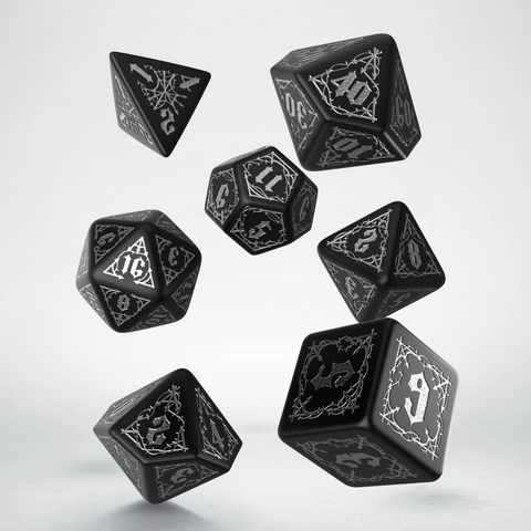 Bloodsucker Dice Set Rpg Role Playing Games Q-Workshop Black & Silver NEW