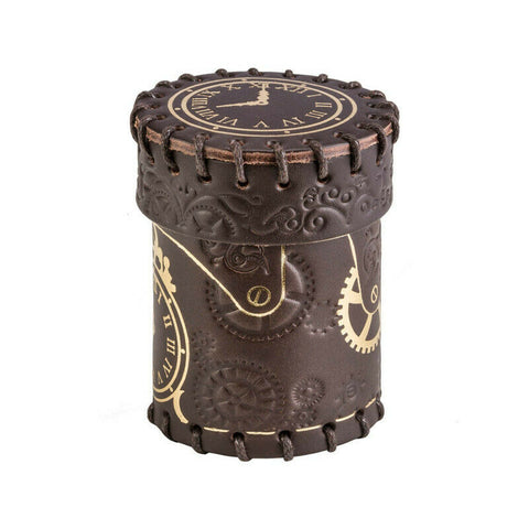 Steampunk Leather Dice Cup Brown And Gold Roleplaying Q-Workshop Rpg Dnd NEW