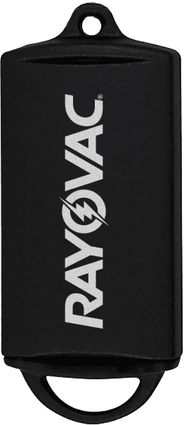 Rayovac Hearing Aid Battery Holder Black Storage For 3 Batteries Key Chain