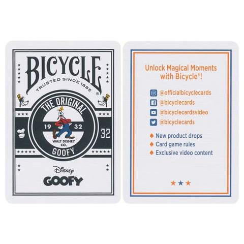 Disney Goofy Playing Cards by Bicycle - Poker Size, Custom Deck, USA Made
