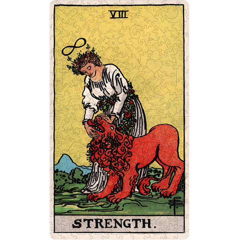 The Strength (Rider-Waite): Tarot Wooden Puzzle 250 pieces Fantasy Puzzles