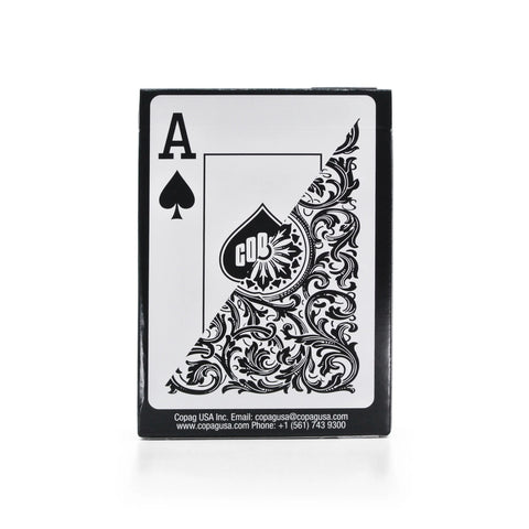 Copag 1546 Elite 100% Plastic Playing Cards Jumbo Index Poker Size Black NEW