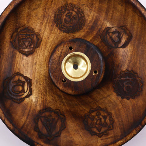 Incense Stick & Cone Burner Disc - 7 Chakra Ancient Wisdom