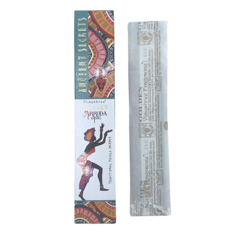 Vijayshree Golden Ancient Copal & Arruda (Rue) Incense Sticks, 15g Purifying