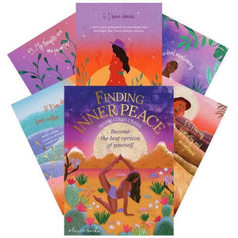 Finding Inner Peace Inspiration Cards Rockpool Publishing 36 Cards Booklet NEW