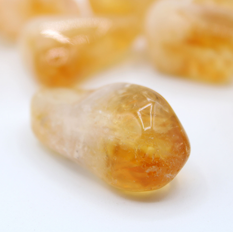 24 Tumble Stones - Citrine Quartz A Grade Gemstones Talisman Ancient Wisdom NEW