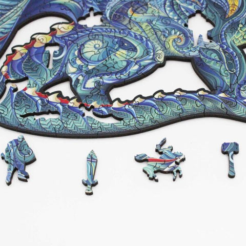 Dragon Unique Wooden Puzzle Size L 300 Pieces 37X36 Cm By Fantasy Puzzles Fp014