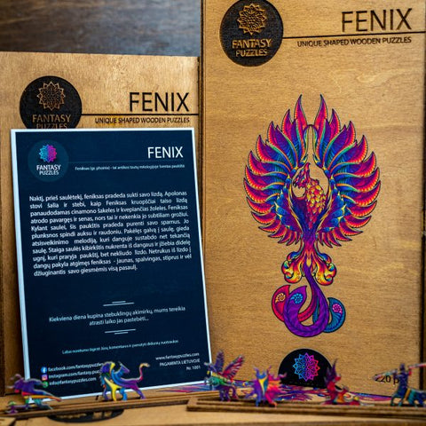 Fenix Wooden Puzzle M size 130 pieces Fantasy Puzzles