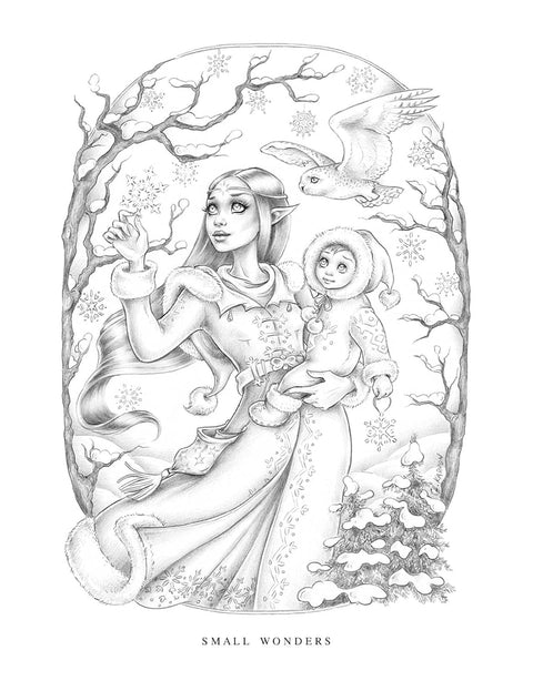 Wildflower Folk Coloring Book Notebook Fairy Christine Karron Blue Angel Wff22
