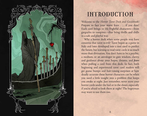 Horror Tarot – 78 Card Deck with Guidebook for Dark Divination