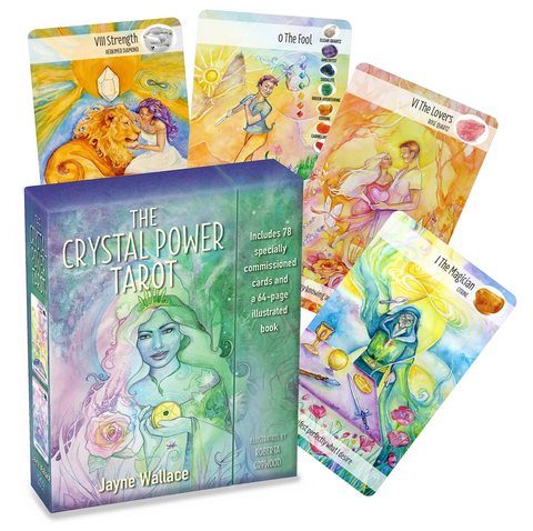 The Crystal Power Tarot Cards Deck & Book Cico Books Jayne Wallace Esoteric NEW