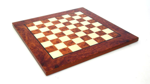 Italfama Brass & Wood Chess Set, Gold/Silver Pieces, Elm Board 42cm, King 7.5cm