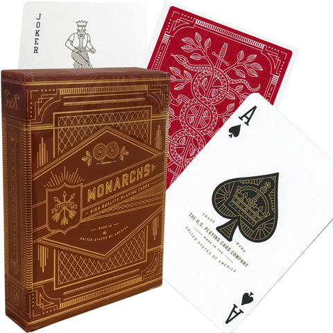 Monarchs Theory 11 Playing Cards Deck Red Gold Magic Tricks Sealed NEW