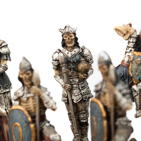 Italfama Zombie Chess Set, Hand-Painted Resin, Faux Leather Board, Made in Italy