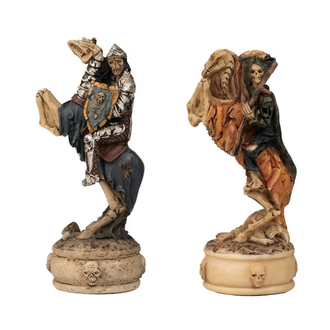 Italfama Zombie Chess Set, Hand-Painted Resin, Faux Leather Board, Made in Italy