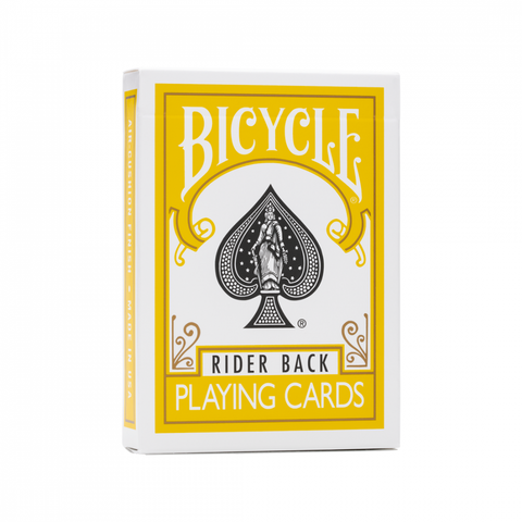 Bicycle Yellow Playing Cards Deck Rider Back Magic Tricks Poker USa USpcc NEW