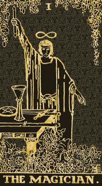 Lo Scarabeo Tarot Gold & Black Edition Deck 78 Cards Rider-Waite Guidebook