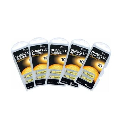 120x Duracell Activair Size 10 Hearing Aid Batteries Zinc Air 1.45V
