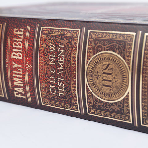 Personalized KJV Illustrated Family Bible 1600 Pages 900 Artworks Gold Hardcover
