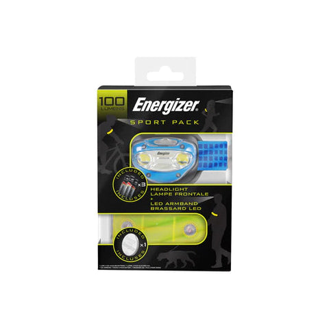 Energizer Sport Headlamp & LED Armband 100 Lumen Set Batteries Included