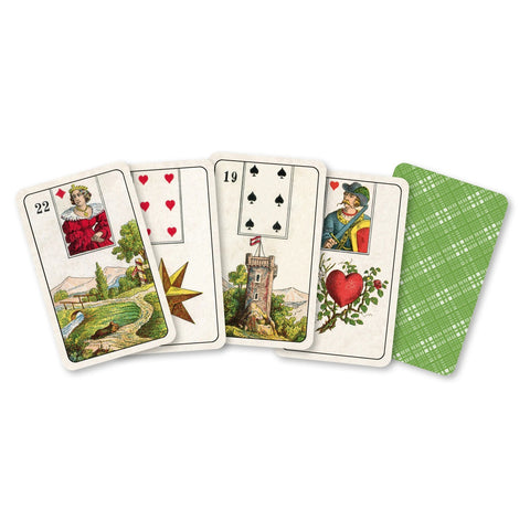 Mini Tarot A.E. Waite & Petit Lenormand French 2 Deck Box Set Cartamundi