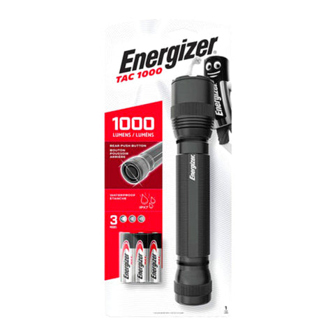 Energizer Tactical Ultra 1000 LED Flashlight 1000lm IPX7 + 6x AA Batteries