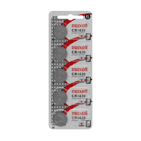 5x Maxell CR1620 3V Lithium Coin Cell Batteries DL1620 BR1620
