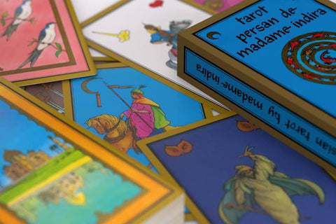 Persian Tarot Deck by Madame Indira – French Edition Divination Cards Grimaud