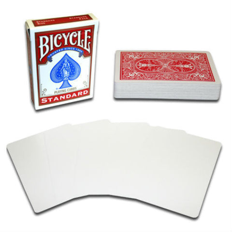 4 Decks Bicycle Rider Back Red Blank No Face Magic Tricks Cards NEW