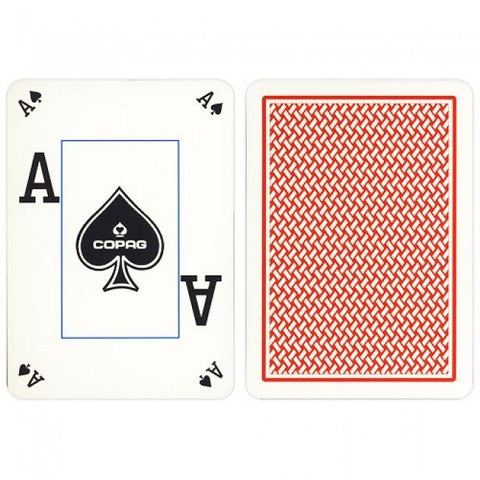 2 Decks Copag Texas Hold'Em Peek Index 100% Plastic Poker Cards Red Black NEW