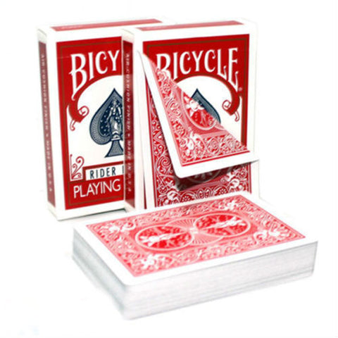 4 Decks Bicycle Rider Red Double Back No Face Magic Tricks Cards NEW