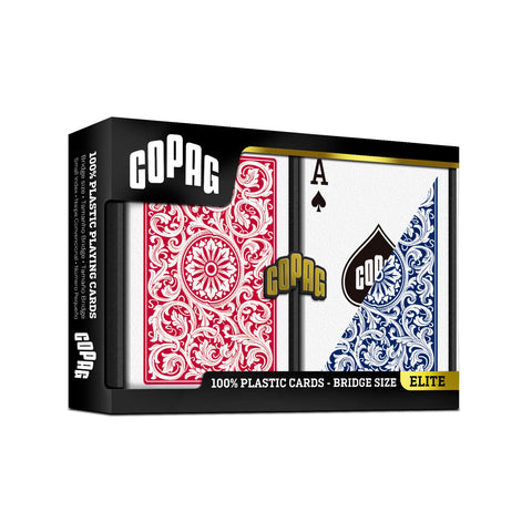 Copag Plastic Bridge Size Playing Cards Double Deck Red Blue