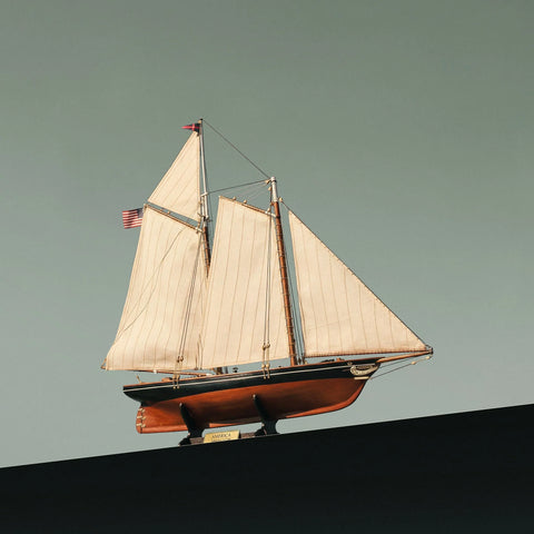 OcCre America 1851 Wooden Ship Model Kit 1:75 Scale Sailing Yacht 12014