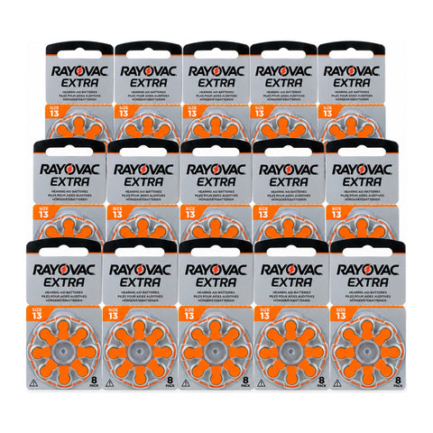 120x Rayovac Extra Size 13 PR48 Hearing Aid Batteries 1.45V Zinc Air