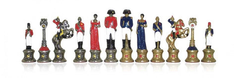 Napoleon Hand Painted Metal Chess Pieces Set by Italfama Italy