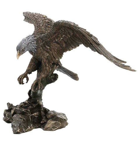 Italfama Eagle Bronze Resin Statue 40cm Handcrafted Italy Decor