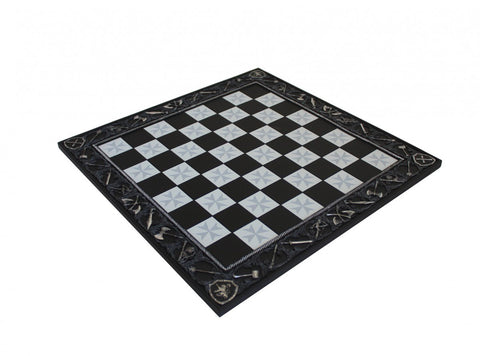 Italfama Crusader Style Resin Chess Board 43x43cm, 4.5cm Squares, Italy