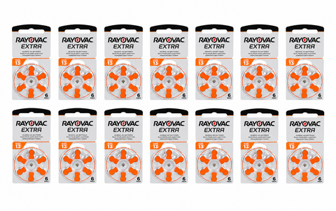 84x Original Rayovac Extra Advanced PR48 Size 13 Hearing Aid Batteries