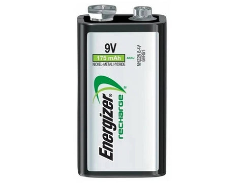 1x Energizer 9V Rechargeable NiMH Battery 175mAh HR22 for Smoke Alarms