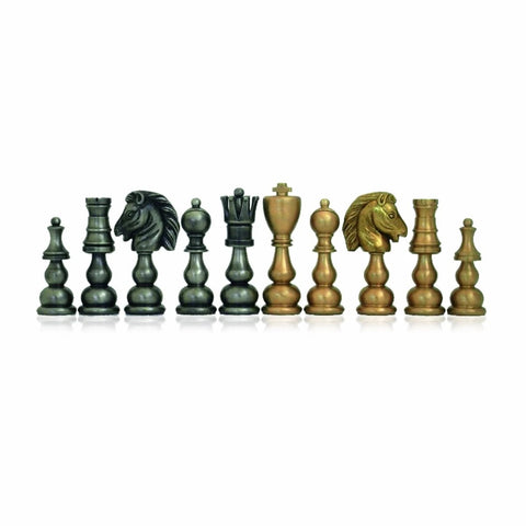 Italfama Brass Chess Pieces Gold Silver Plated King 11.5cm Made in Italy