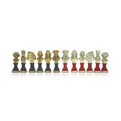 Italfama French Bust Hand Painted Resin Chess Pieces Set King 12cm Italy