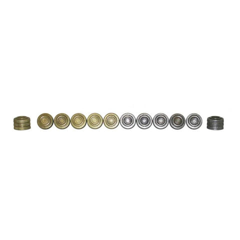 Italfama Metal Checkers Set 24 Gold & Silver Plated Pieces 2.3cm Italy