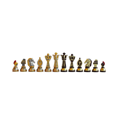 Italfama Roman Metal Chess Pieces Hand Painted 5cm King Italy