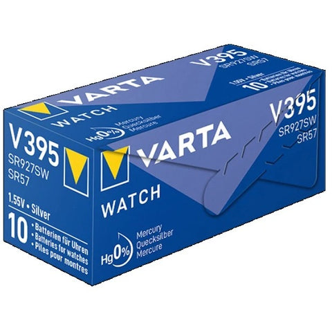 10x VARTA 395 SR927SW 1.55V Silver Oxide Watch Batteries SR57