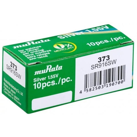 10x Murata 373 SR916SW 1.55V Silver Oxide Watch Batteries