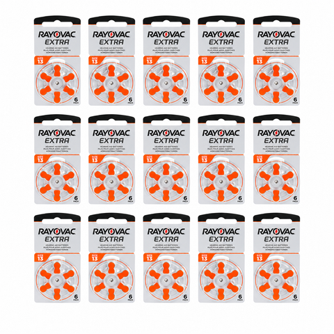 90x Original Rayovac Extra Advanced PR48 Size 13 Hearing Aid Batteries