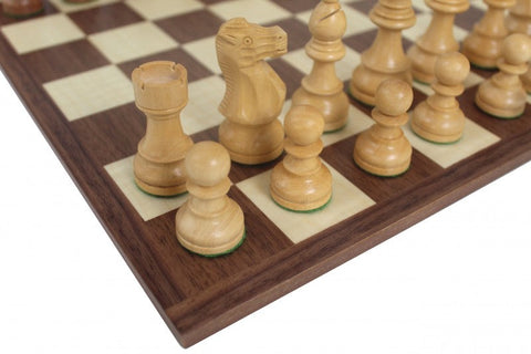 Italfama Acacia Wood Chess Set with Golden Mahogany Board 36x36cm Made Italy