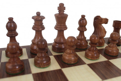 Italfama Acacia Wood Chess Set with Golden Mahogany Board 36x36cm Made Italy