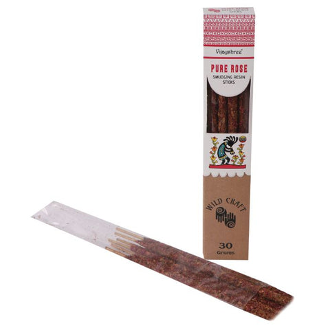 Golden Pure Rose Smudging Resin Incense Sticks, 6-Pack, Nepal, Purify